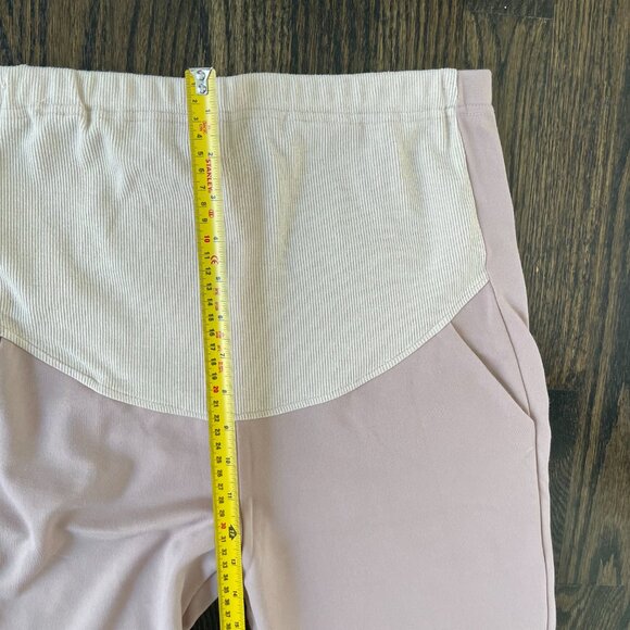 Khaki Maternity Trouser Pants - Over-the-belly with stretch - ankle length - Picture 8 of 14